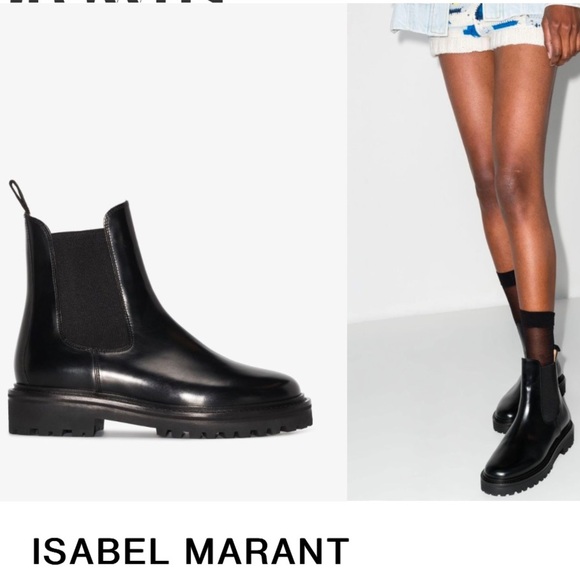 NIB Isabel Marant - Castay leather Chelsea boots Black - Picture 1 of 11